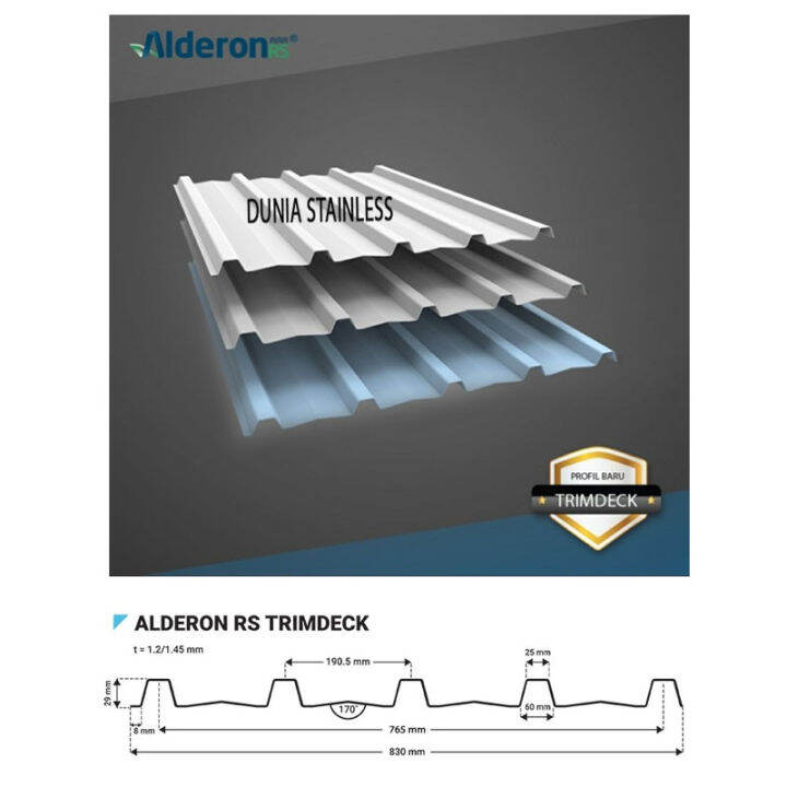 Atap Alderon Rs Trimdeck Putih M Lazada Indonesia