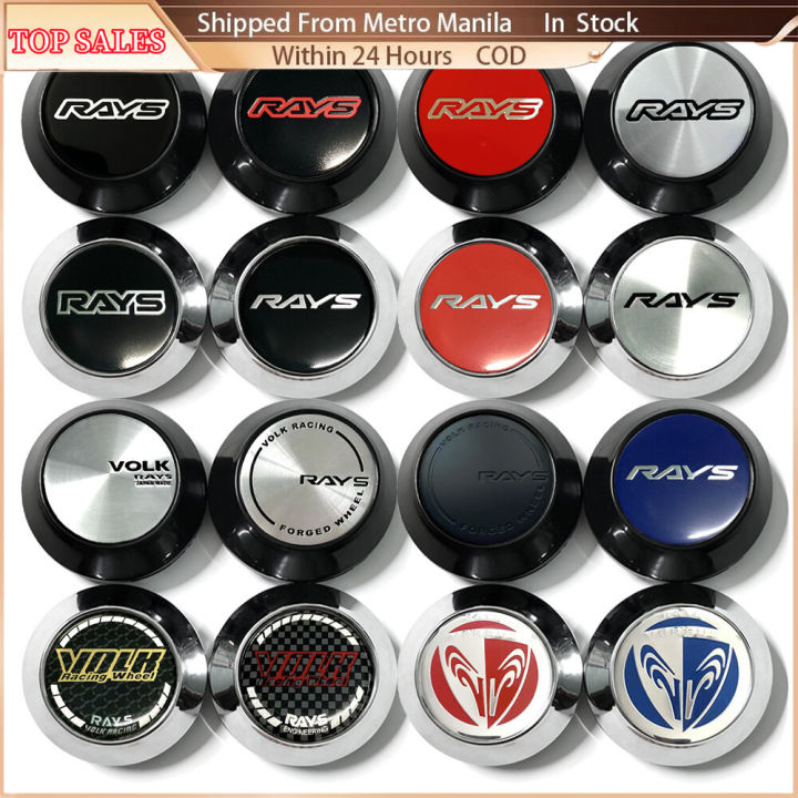 [TOP SALES] 4pcs 65mm rays center caps Car sport rim wheel cap VOLK ...