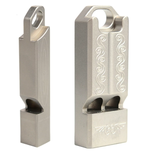 Survival Whistle Rescue for Titanium Alloy Whistle Outdoor Emergency Survival Whistles Gear Lifeguard Double Pipe Whist