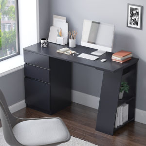 detrend black 49 inch computer desk with drawershome office computer desk with storage spacemodern gaming computer desk for bedroomliving room-2131