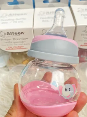 ขวดนมคอเเคบ 2oz Attoon Tritan Premiun มาพร้อมจุก ใหม่ล่าสุด