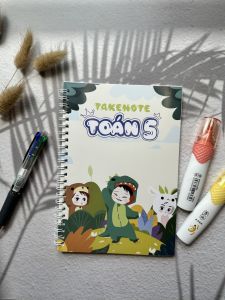 Sổ tay Takenote A5 Toán Văn Anh Tổng Hợp Kiến Thức Lớp 5 (Có Chọn - Trọn Bộ Tặng Kèm Bút Mực)