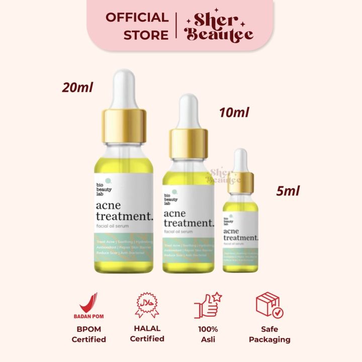 Bio Beauty Lab Acne Treatment Facial Oil Serum 5ml 10ml 20ml Lazada Indonesia