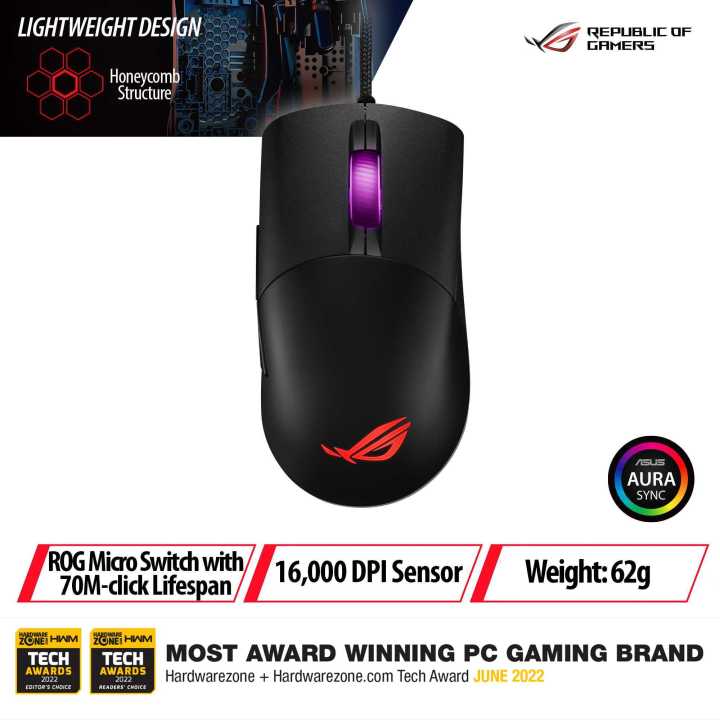 Socket Mouse Asus P509 ROG Keris Lightweight FPS gaming mouse with specially tuned ...