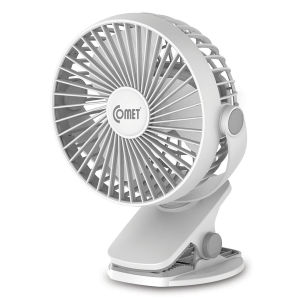Quạt sạc mini Comet CRF0705 công suất 5W cổng sạc USB kẹp bàn kẹp ô tô (màu ngẫu nhiên) - Hàng chính hãng