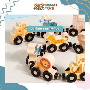 TERATAITOYS - Beringin Toys Magnetic Animal & Traffic Train / Mainan Magnetik Anak Mengenal Hewan & Transportasi