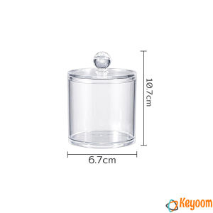 Keyoom 1 ชิ้น ที่ใส่สําลีก้านสําลี กล่องเก็บของ ขนาดเล็ก กล่องใส่สําลี กล่องเก็บเครื่องสําอาง กลมและสี่เหลี่ยม Storage box