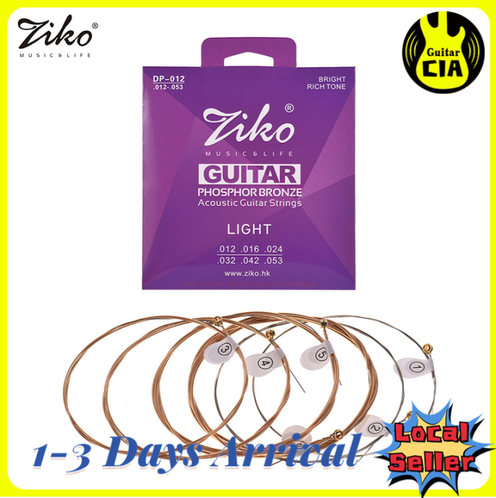 【48 hours delivery】ZIKO Acoustic Guitar String Set (DP010, DP011, DP
