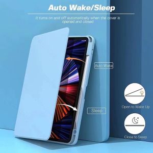 เคสไอเเพด smart case เข้ากันได้สำหรับ 10.2 Gen9 Gen8 Gen7 Air4 Pro 11 2018/2020/2021 air3 10.5 10.9 2020  เคสมีช่องใส่ปากกา หมุนได้เคสฝาพับ
