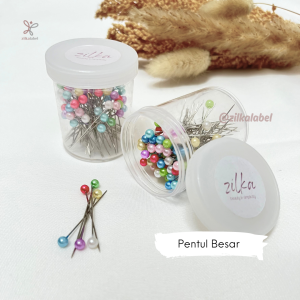 JARUM PENTUL Pastel Besar Nemoto Kecil Mini Newey Wijen Silver 100 Pcs / Peniti Hijab Anti Karat /