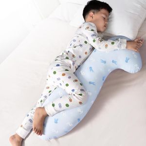BYRIVER 35" Contour Cooling Cute Body Pillow for Kids Girls Boys Toddler Child Hug Pillow for Sleeping Nursery Pillow Washable Cotton Dinasour Pillow Cover Gifts for Kids (KL)