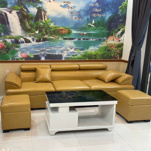 Combo sofa da 2m2 cao cấp - bộ sofa da màu gia công theo yêu cầu - BH 12 tháng