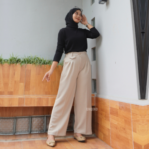 UNQIND uniquee-KULOT ORO PANTS- Celana Kulot Semi Formal Knit Premium