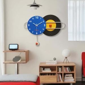 Sacesr Art Wall Clock Living Room Modern Stylish Pendulum Clock Bedroom Design Decor Silent Clocks Minimalist Modern Design Decoration 7P3H9