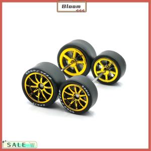 Follow Get New[Bloom Z] 1Set 1 64 Alloy Car Staggered Front Small Rear Large Wheel 11.2mm+13mm BMS Serie Gild ing en For Hot Wheel