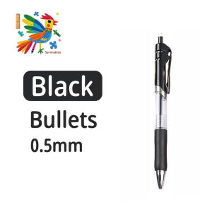 12Pcs/Box 0.5mm Press Retractable Pen Black Red Student Examination Carbon  Signature School office