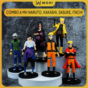 Combo 6 mô hình Naruto Kakashi Sasuke Itachi - Mô hình anime Naruto (Cao 18cm) - No Box