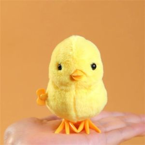 MIRELAE Jumping Chicken Duck Yellow Jumping Chicken Clockwork Toy Plush Simulation Interactive Toy Gift Cartoon Kids Toy For Kids 2 To 4 Years