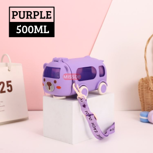 BOTOL MINUM KARAKTER BUS BERUANG 500ML / BOTOL MINUM MOBIL / BOTOL MINUM ANAK / KADO BOTOL HADIAH
