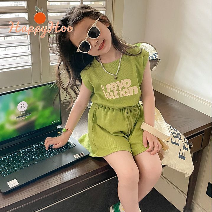 HYO girls clothes girl clothing set Big girl suit kids Two piece Set clothes for kids girl Lazada