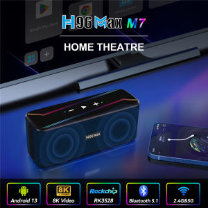 H96MAX M7 Android 13 Tv Box with Bluetooth Speaker BT5.0 Quad Core HDR 4K Player Media 4GB 32GB Set Top Box