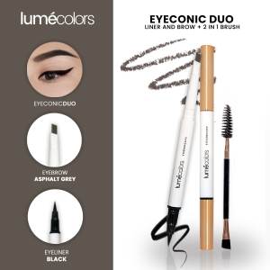 Lumecolors Eyeconic Duo Liner and brow 2 in 1 With brush