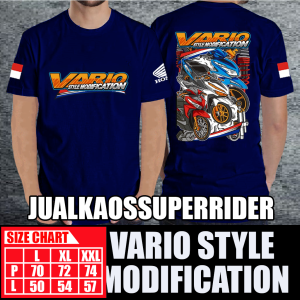 BAJU KAOS DISTRO VARIO STYLE MODIFICATION NAVY