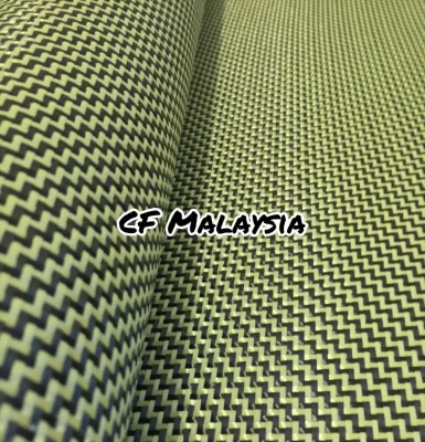 Kain Kevlar Zigzag Carbon Fiber Fabric / Carbon Fiber Fabric / CF Malaysia
