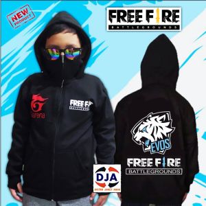 Jaket free fire anak tanggung terbaru usia 4 - 15 tahun