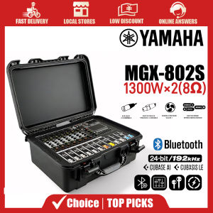 Yamaha MGX-802S PRO Professional Audio Mixer Built-in Amplifier 1300W×2 (8Ω) Bluetooth 24-bit/192kHz Cubase AI Cubasis LE 99 DSP Effect