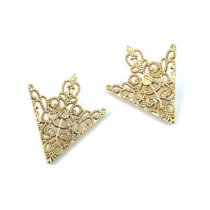 ส่งจากกทม!เข็มกลัดสามเหลี่ยม ติดคอเสื้อเชิ้ต แบบโลหะผสม วินเทจ สองสีให้เลือก