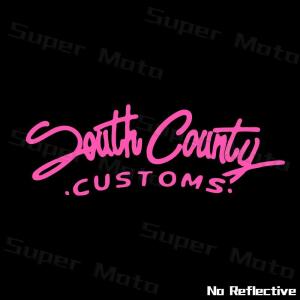 Motorcycle Stickers “South County” Decal Decor Scooter Windshield Racing Helmet Fuel Tank Car Body Door Waterproof Vinyl Decal For Honda Suzuki Yamaha Piag