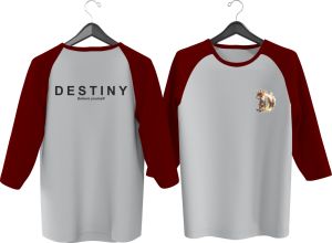 Kaos Atasan Wanita sablon Destany / Kaos raglan Wanita Lengan 3\4/ Kaos Cewek/ Kaos Oblong/ Baju Kaos Tshirt/ Tshirt wanita/ Tshirt cewek/ Baju Wanita