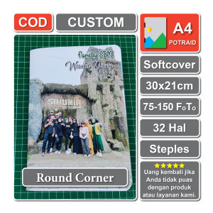 Photobook Album Foto Custom Buku Album Foto Softcover Potraid A4 | 32 Halaman Roundcorner