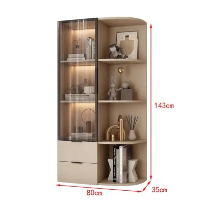 [CozyNest ]Solid Wood Bay Window Cabinet Storage Cabinet Balcony Organizer Cabinet Home Bookshelf Custom Tall Floor-to-Ceiling Window Sill Cabinet