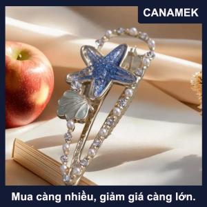 【CANAMEK】 2pcs Tinh Tế Sao Biển vỏ tóc Clip ngọt ngào Cổ Tích kẹp tóc side bang Clip Duckbill clip cho cô gái đa năng tóc phụ kiện