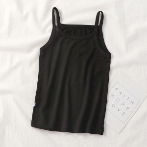 Yingbao Girl Singlet Inner Wear Kids Toddler Camisole Sleeveless T-Shirt Children Plain Tanktop Plain Color Summer Vest