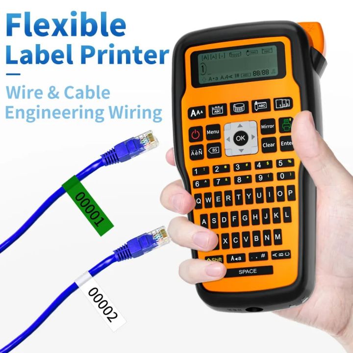 Cable Label Machine E1000PRO Handheld Portable Self-Adhesive Label ...