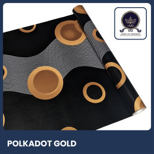 Adipatidinding - Wallpaper Dinding Motif Polkadot Gold Ukuran 45 Cm x 10 Meter Wallpaper Stiker Dinding Motif Polkadot Gold Wallstiker Motif Polkadot Gold Dekorasi Dinding Dekorasi Rumah Dekorasi Ruang Tamu Dekorasi Kamar Tidur