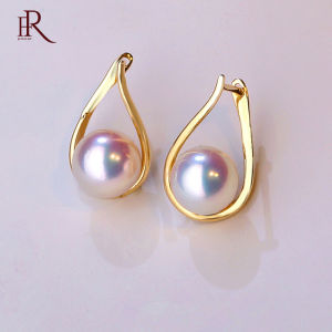 Frascati Design Sense Geometric Cross Metal Pearl Hoop Earrings For Woman Korean Fashion Jewelry Party Girls Accessories
