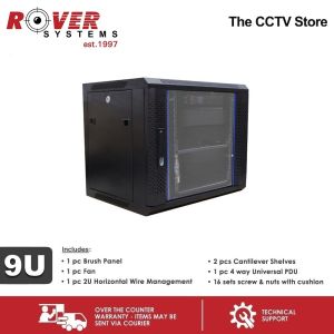 Rover Systems 9U 600mm*450mm Package Kit Endura Wall Mount Data Rack Cabinet for CCTV Surveillance System