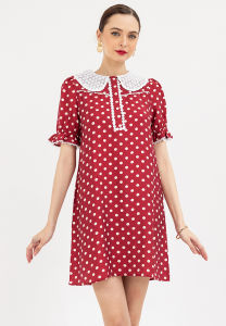 Badomoda DOTRICE Dotted Baby Doll Dress