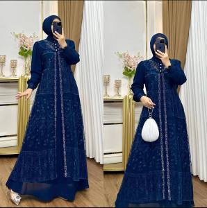 selina dress gamiss wanita brukat cantik gamis lebaran 2026