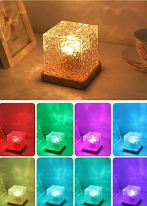 BDO น้ำระลอกบรรยากาศโคมไฟหมุนแบบไดนามิกสาวโรแมนติกหัวใจโคมไฟตารางแสงและเ