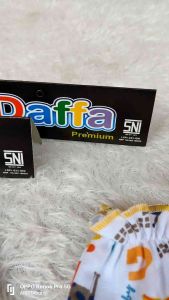 SNI DAFFA PREMIUM - set sarung tangan+kaki bayi motif printing PUTIH