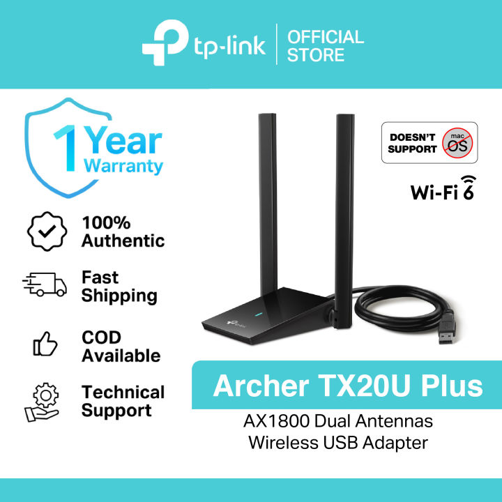 Archer T4U Plus, AC1300 Dual Antennas High-Gain Wireless USB Adapter