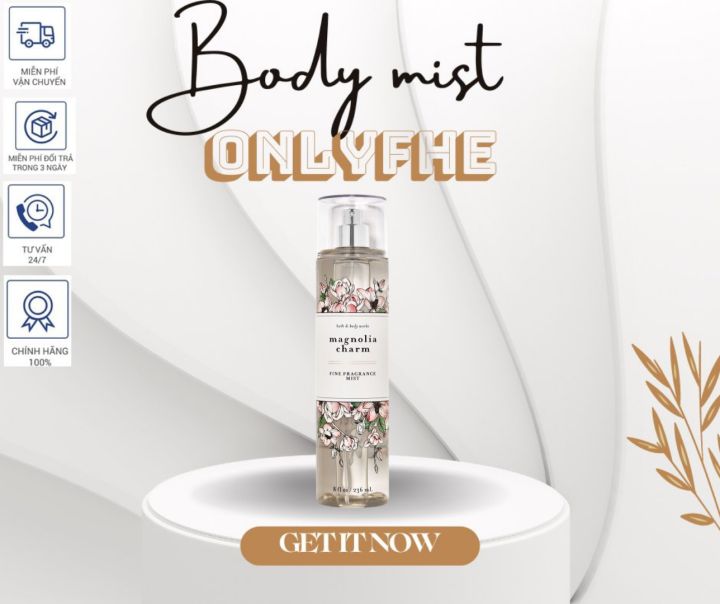 Xịt thơm MAGNOLIA CHARM BODY MIST Bath and Body Works Chai 236ml