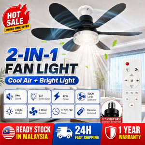 LED Ceiling Fan With Light 2 In 1 Crystal Fan Lamp 52CM 40W E27 6 Blades Silent 3 Speed Remote Control Bedroom Home