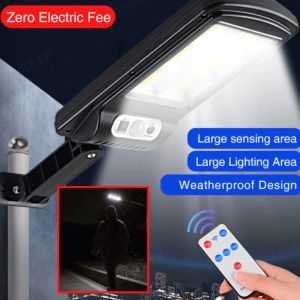 Solar garden wall light outdoor waterproof high power street light with human sensor super bright