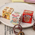 X.Z.MOONLIGH Kapibala Rubik's Cube Keychain DIY Cute Cartoon Capybara Keychain Creative Small Gift. 